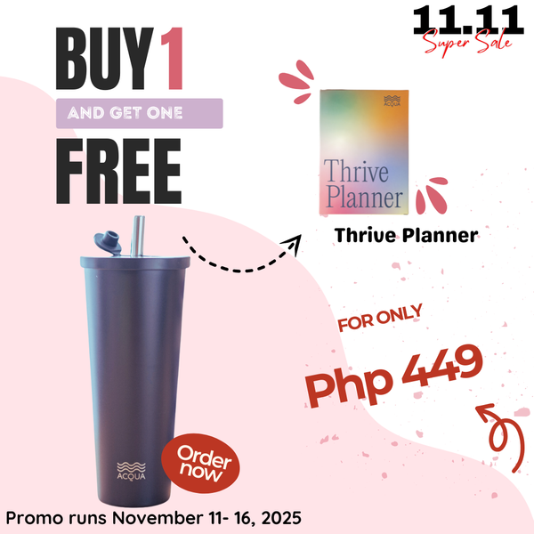 Acqua Bottles Boba Cup Charcoal Black