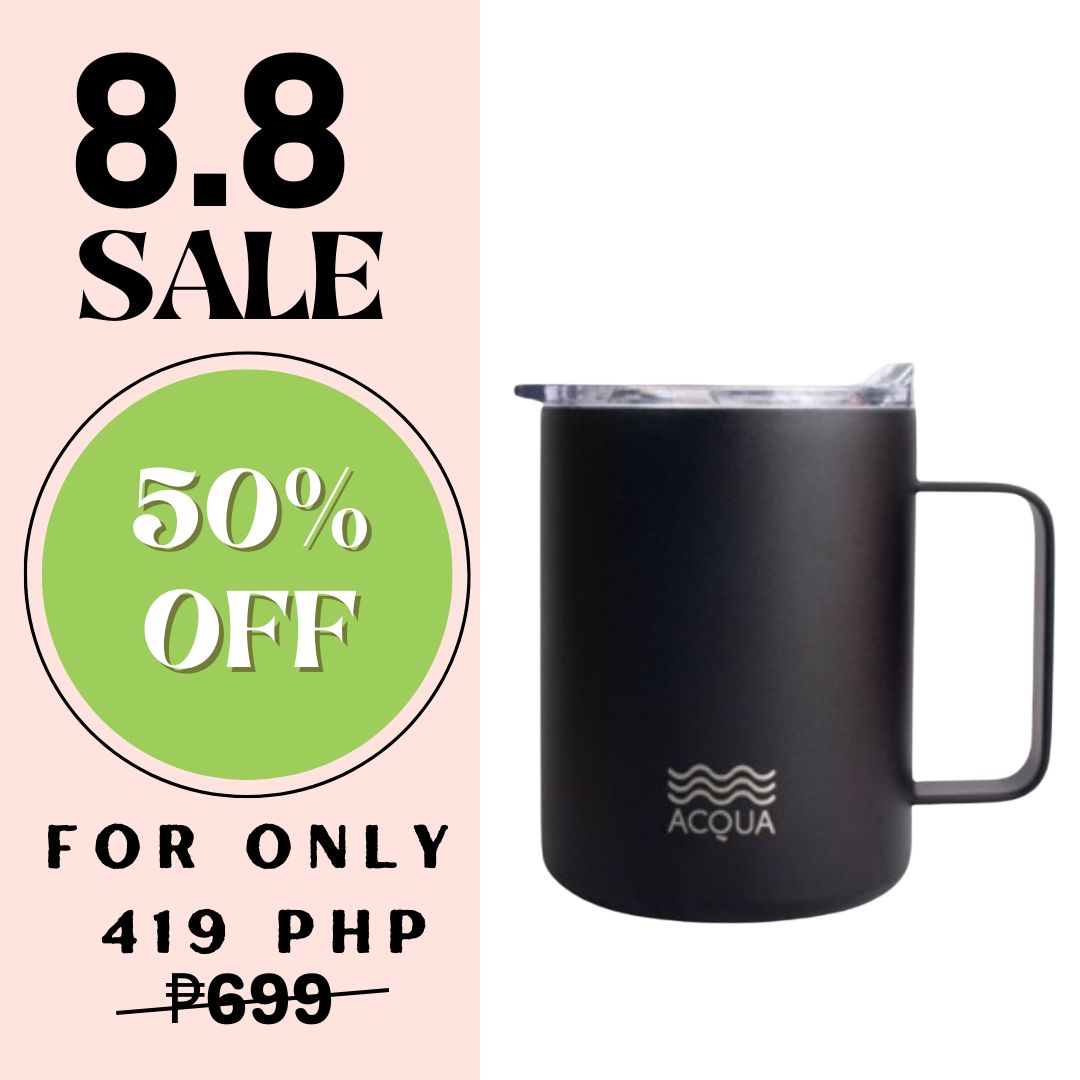 375 ml Charcoal Black Acqua Mug