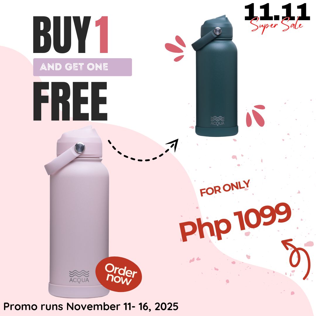 Acqua Flip Sip & Go! Double Wall Insulated Stainless Steel Water Bottle Rose Punch Pink 32 oz