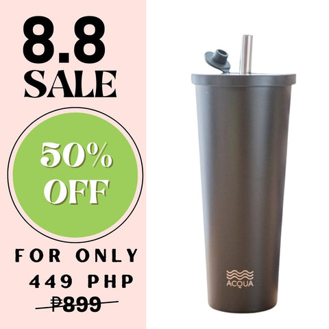 590 ml Charcoal Black Acqua Boba Cup