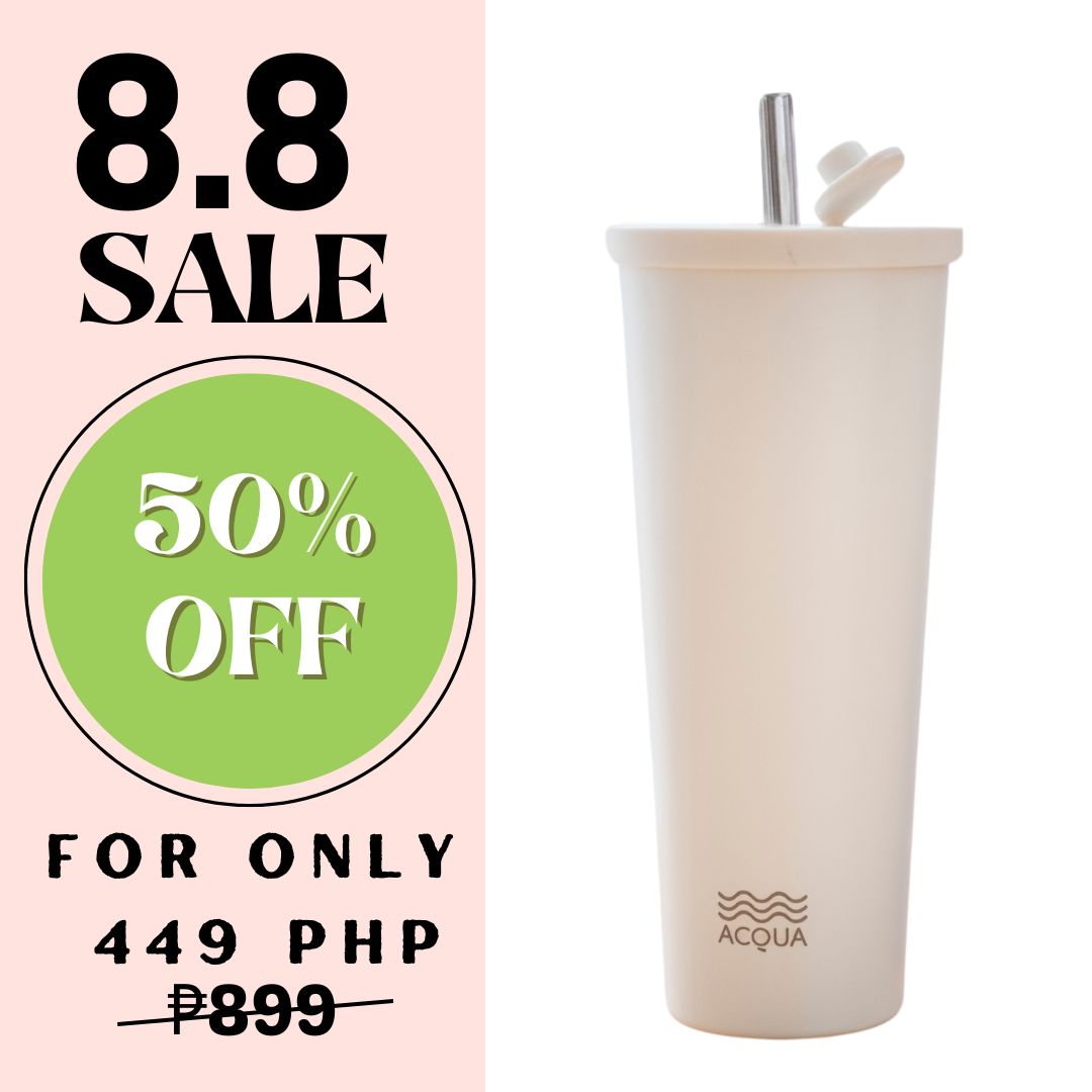 590 ml Cream White Acqua Boba Cup