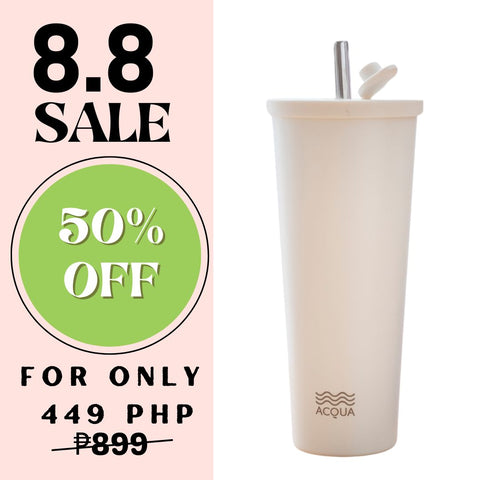 590 ml Cream White Acqua Boba Cup