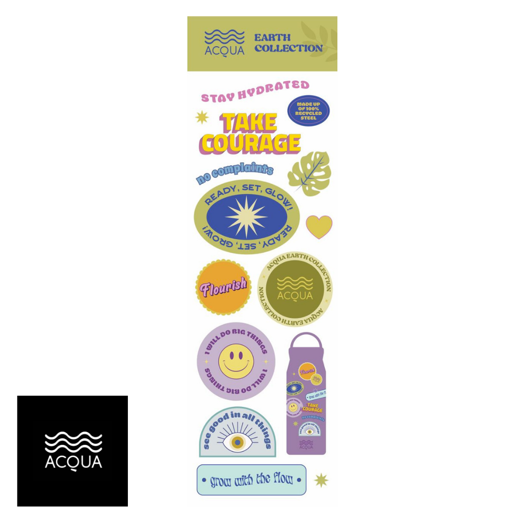 Acqua Earth Collection Sticker Set - Green