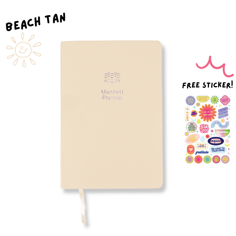 Acqua Manifest Planner in Beach Tan