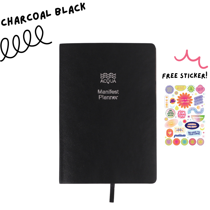 Acqua Manifest Planner in Charcoal Black