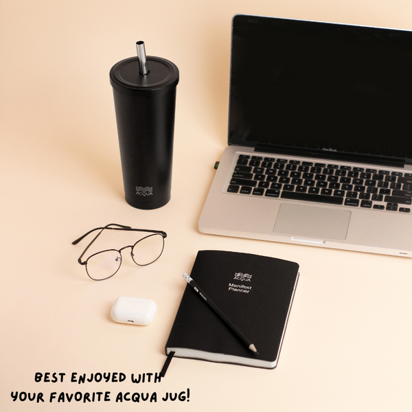 Acqua Manifest Planner in Charcoal Black