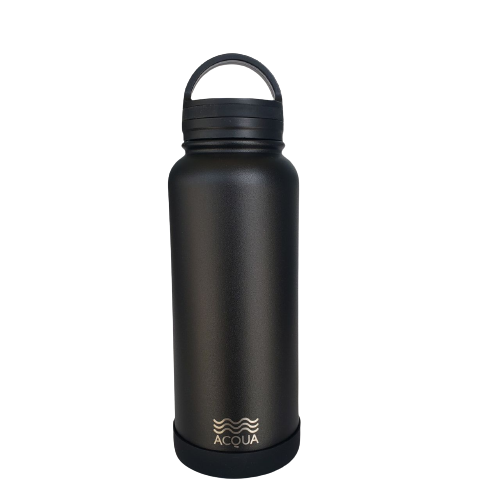 L Charcoal Black Acqua Vacuum Flask – acqualifestylestore